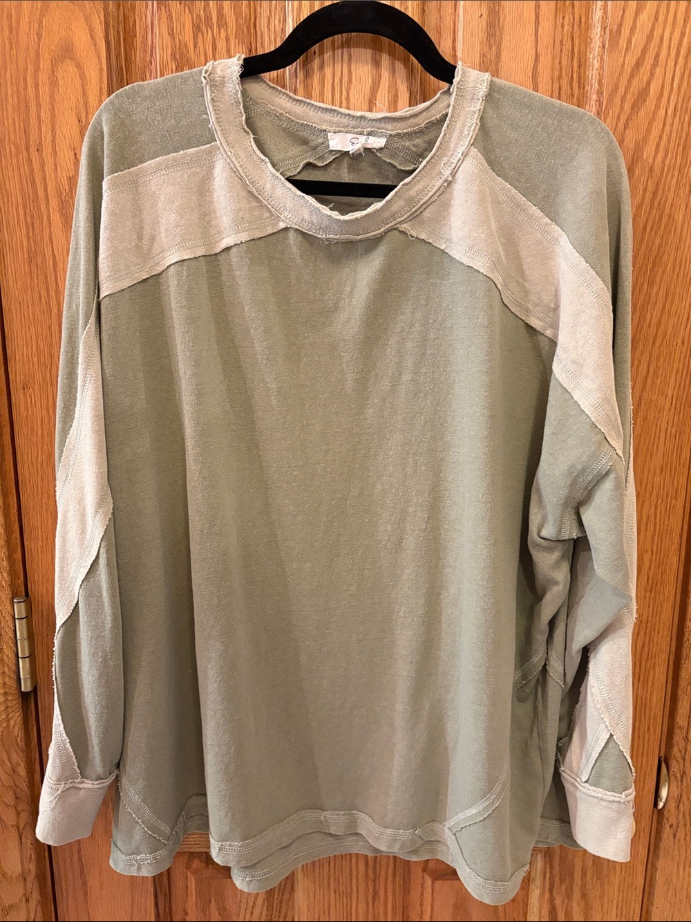easel Olive Green Long Sleeve Tee